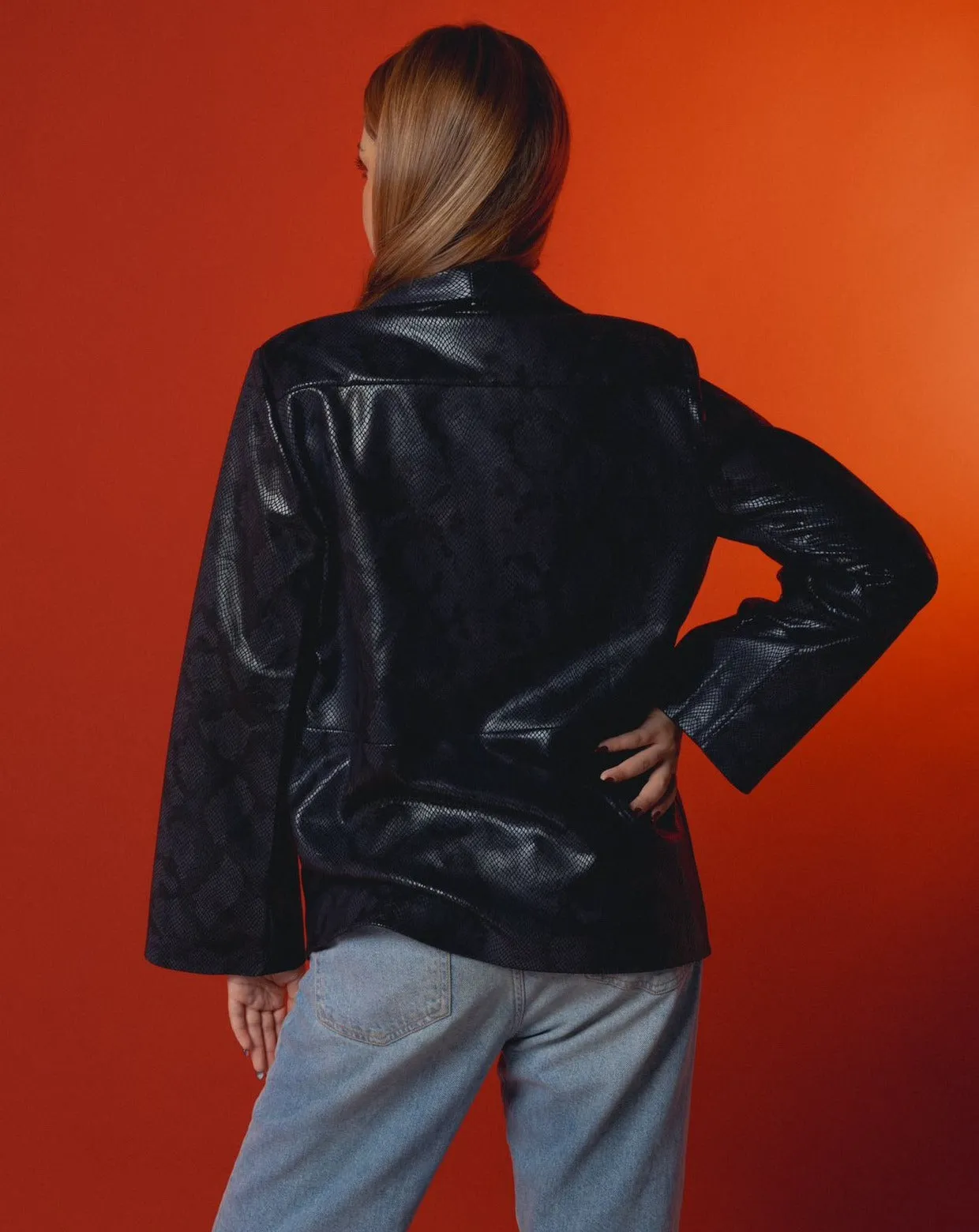 Snake Leather Blazer