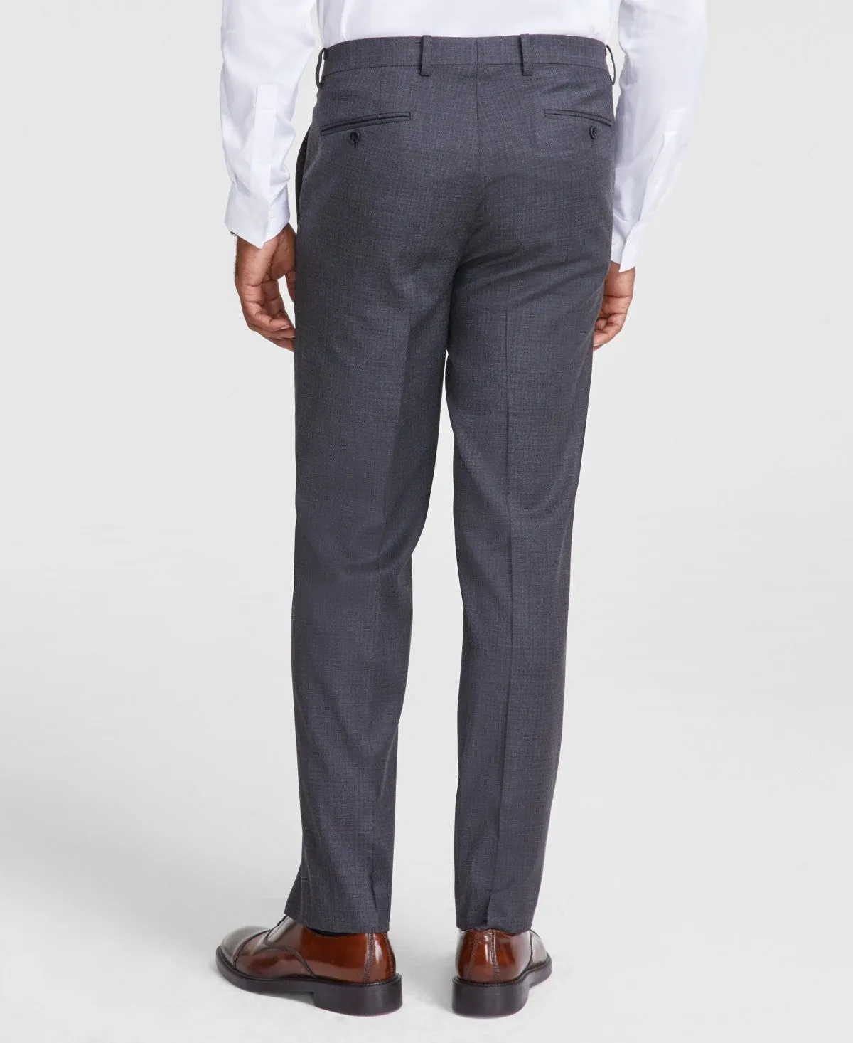 Tallia Mens Classic fit Dress Pants 33 / 32 Grey Solid