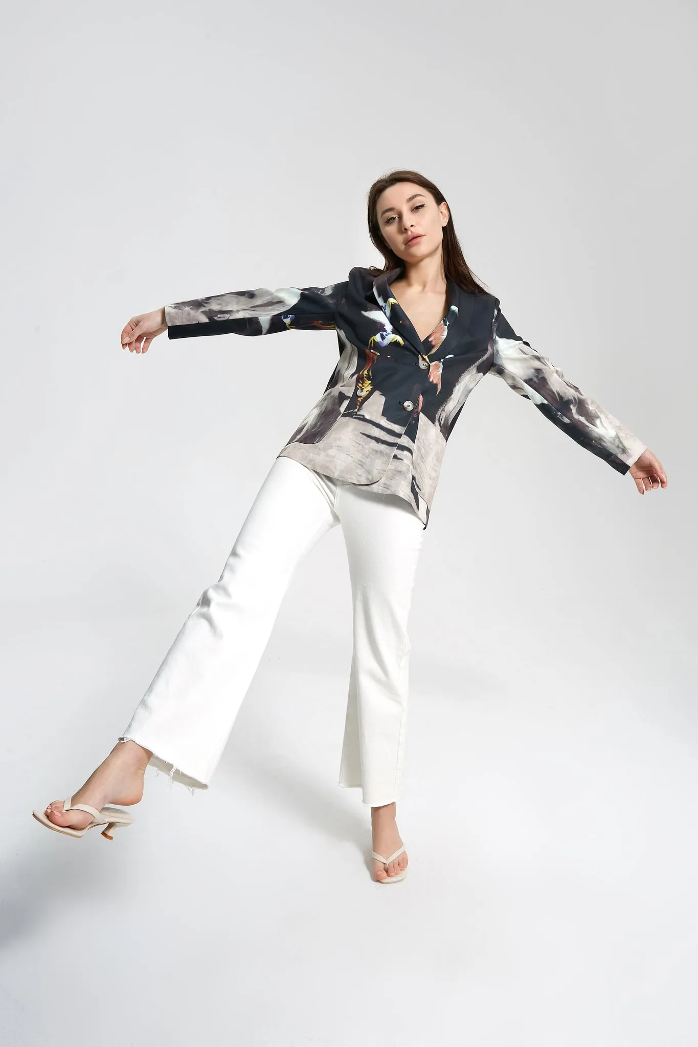 TIE DYE PATCHWORK BLAZER