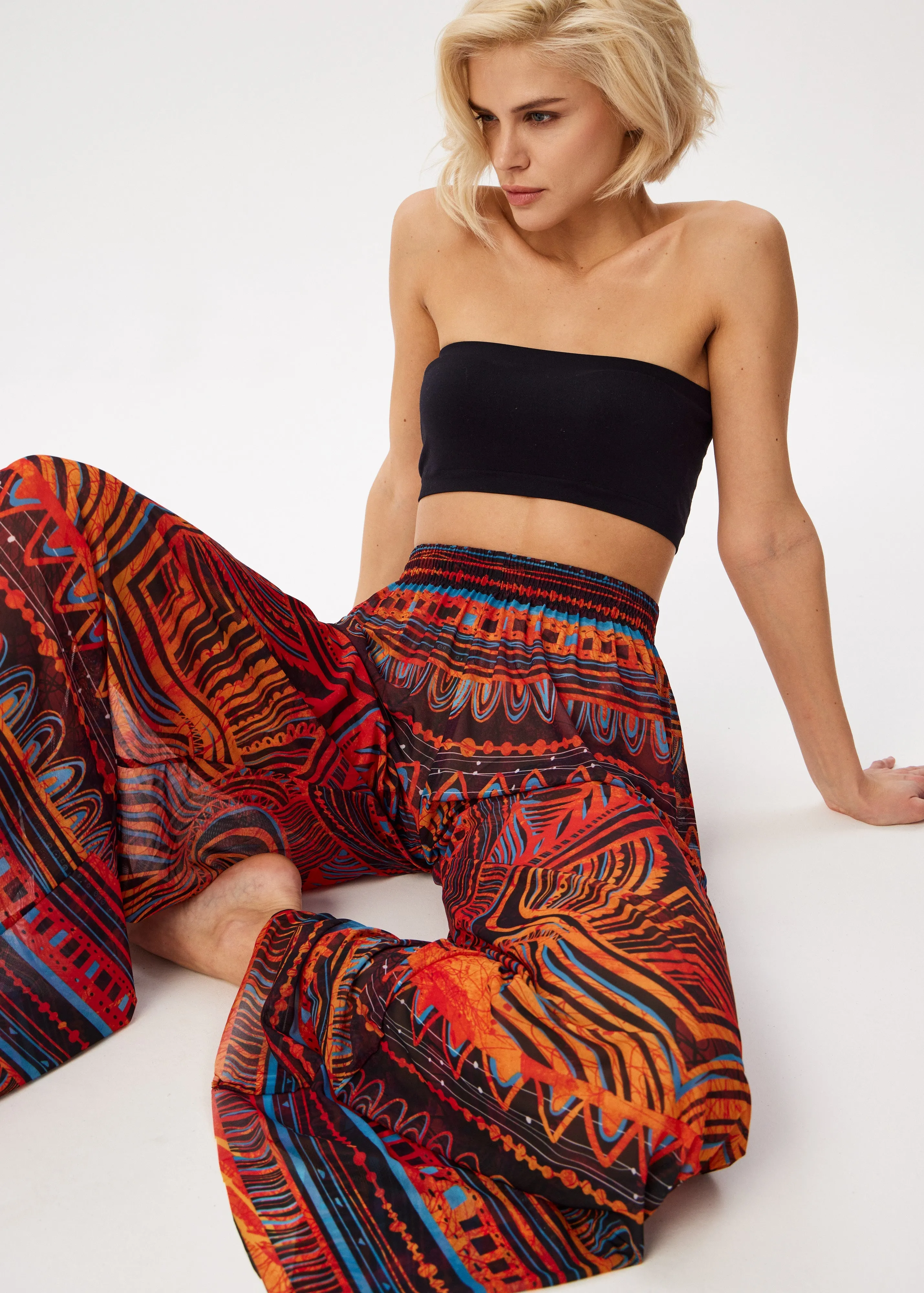 Tribal Africa Tattoo Palazzo Pants  Style, Comfort, and Sun Protection