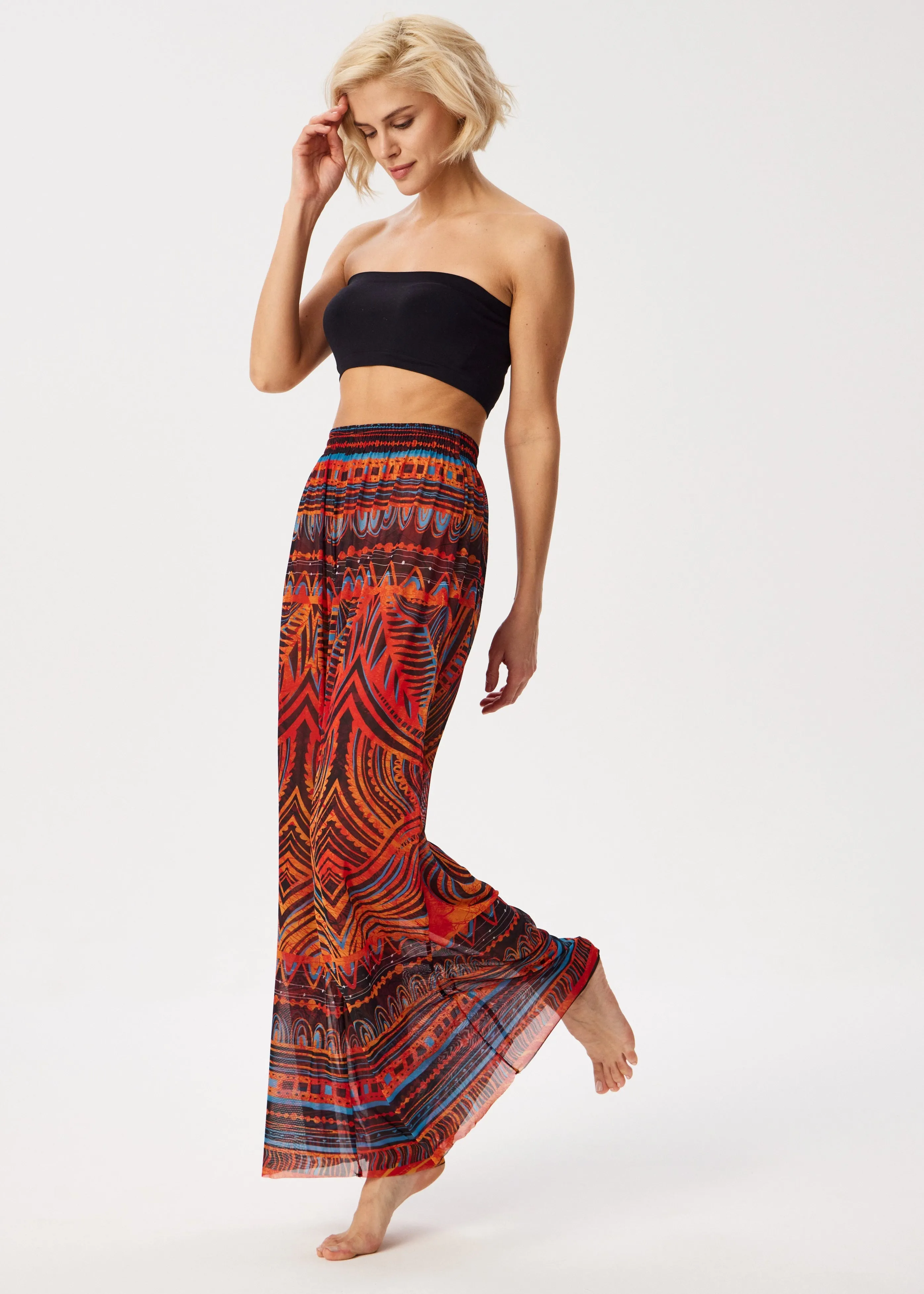 Tribal Africa Tattoo Palazzo Pants  Style, Comfort, and Sun Protection