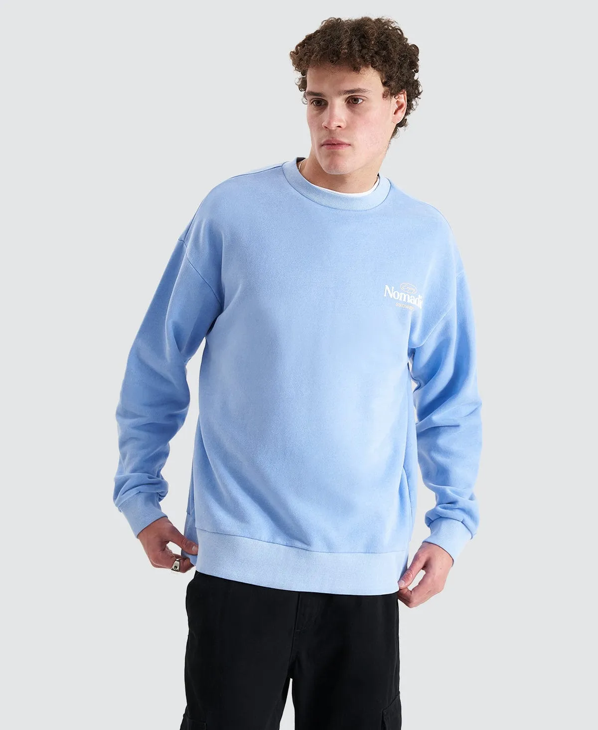 Valley Relaxed Sweater Pigment Vista Blue