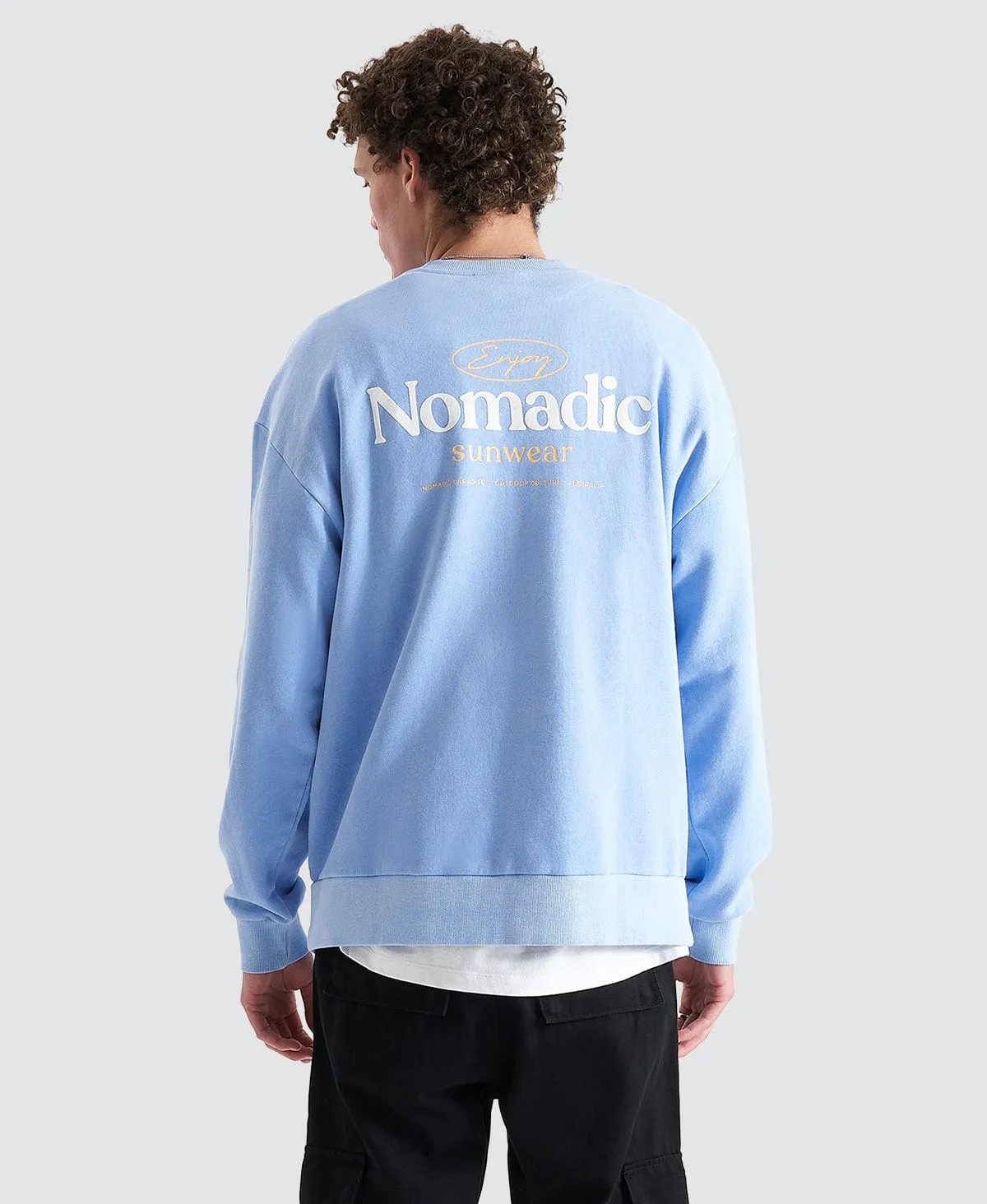 Valley Relaxed Sweater Pigment Vista Blue