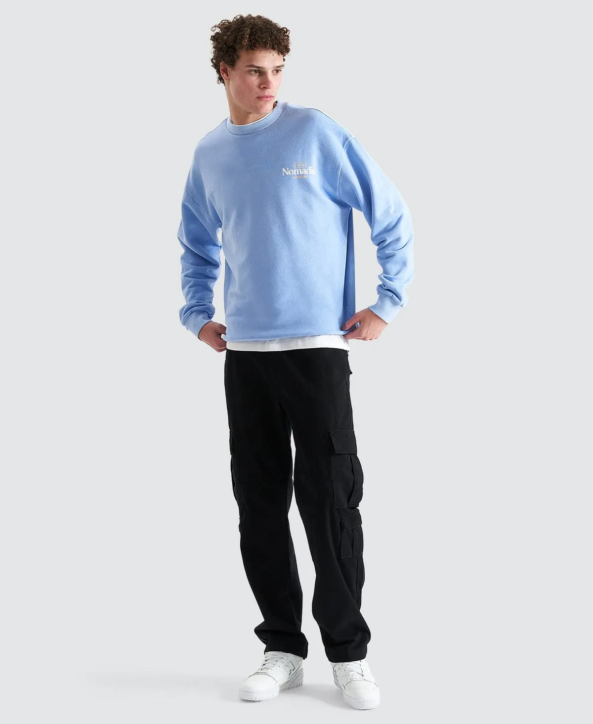 Valley Relaxed Sweater Pigment Vista Blue