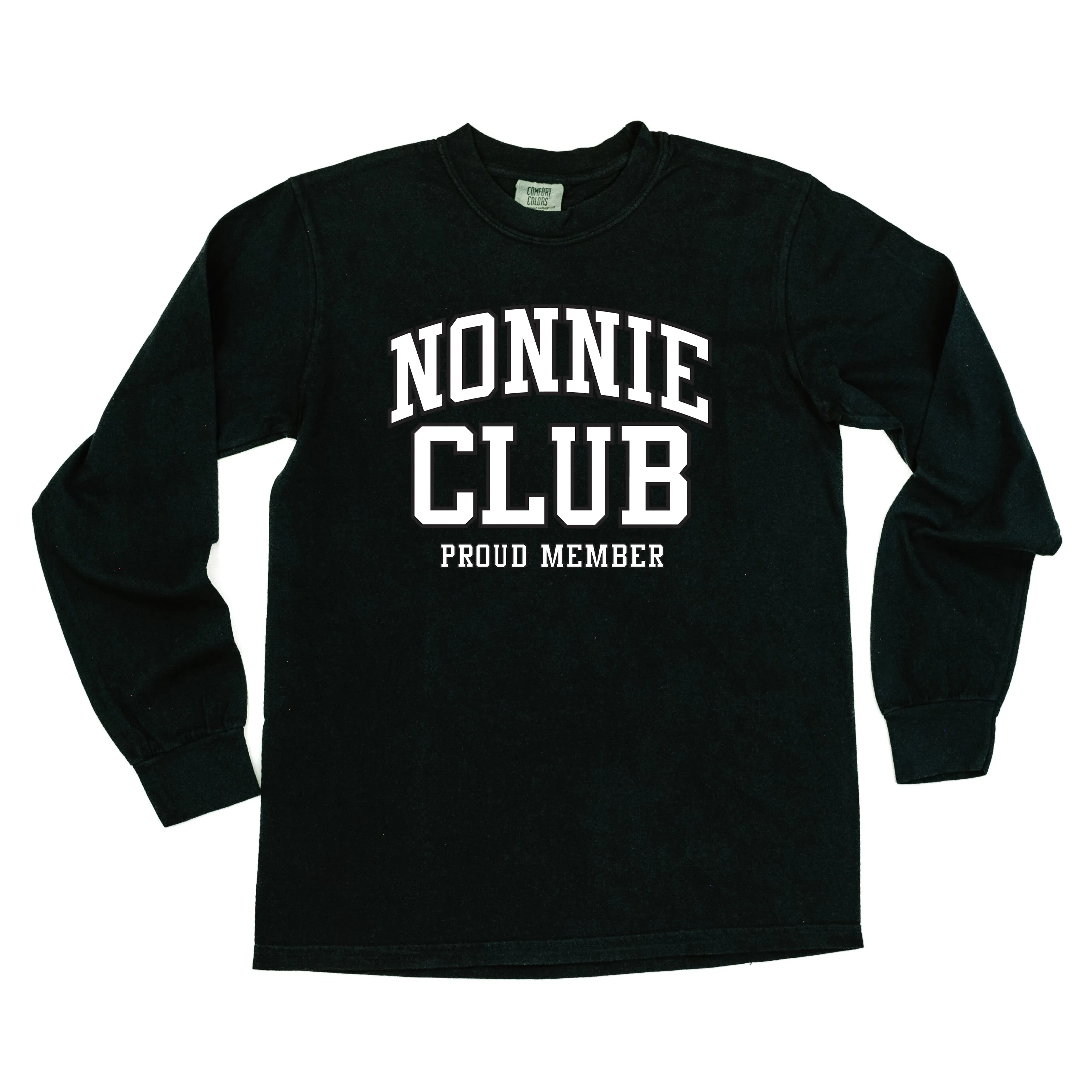Varsity Style - NONNIE Club - Proud Member - LONG SLEEVE COMFORT COLORS TEE