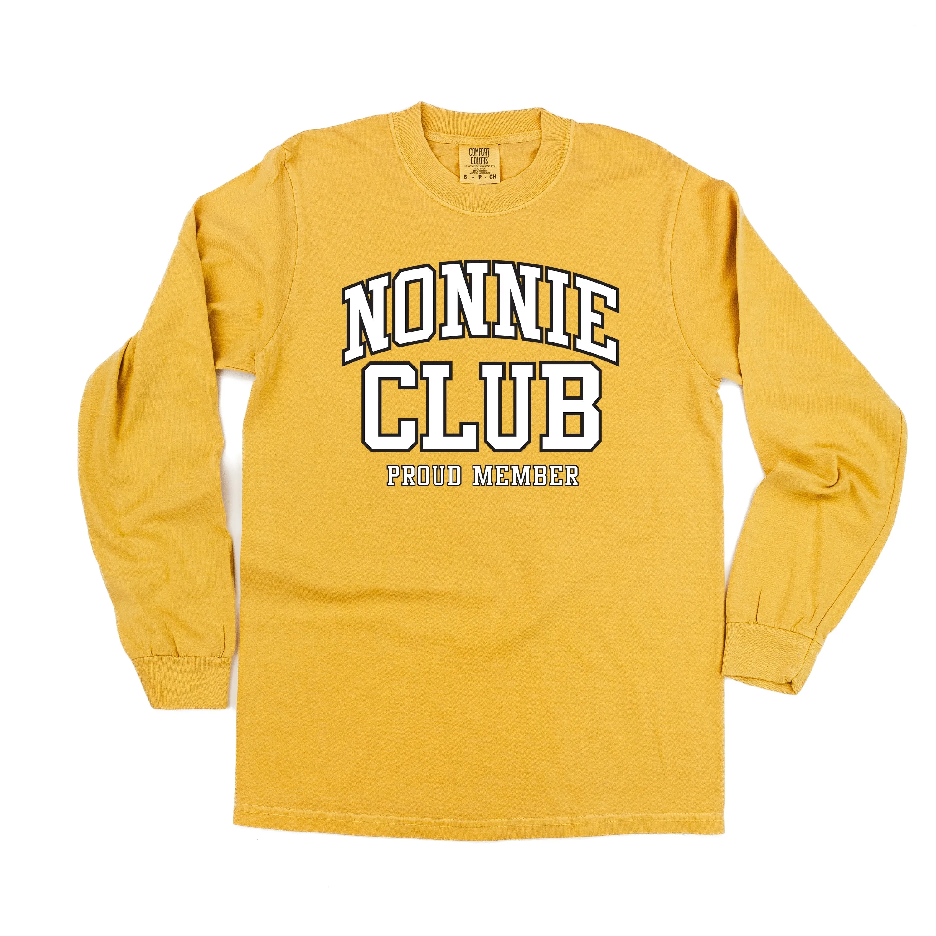 Varsity Style - NONNIE Club - Proud Member - LONG SLEEVE COMFORT COLORS TEE
