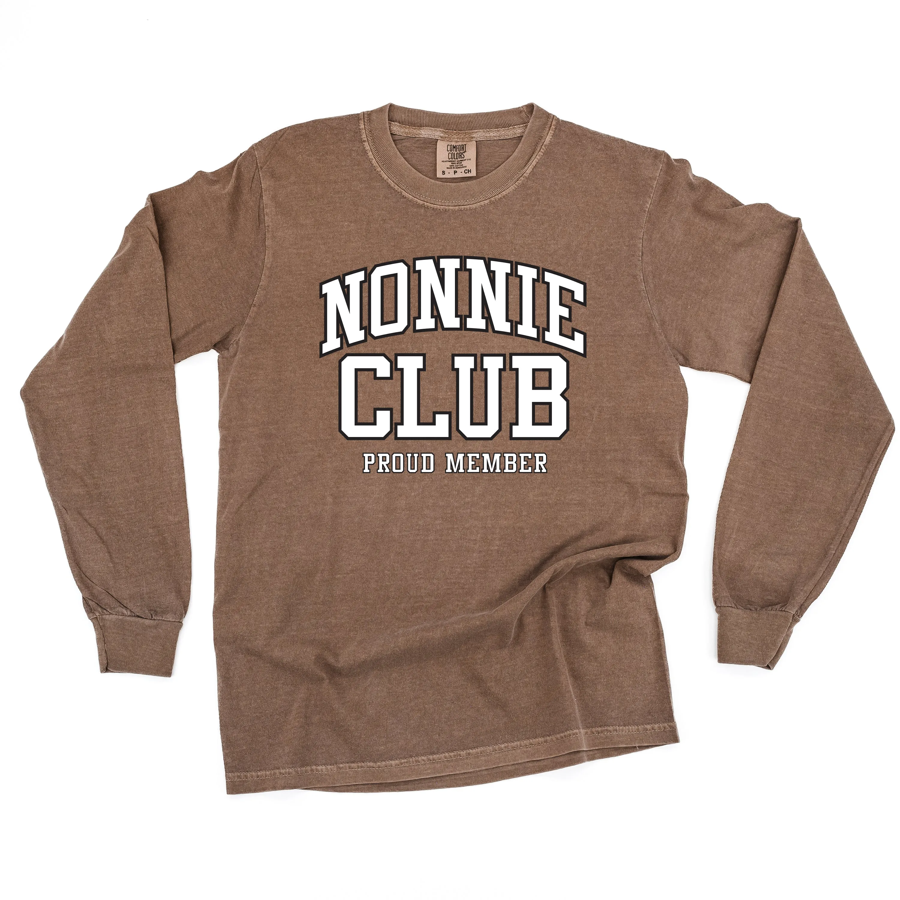 Varsity Style - NONNIE Club - Proud Member - LONG SLEEVE COMFORT COLORS TEE