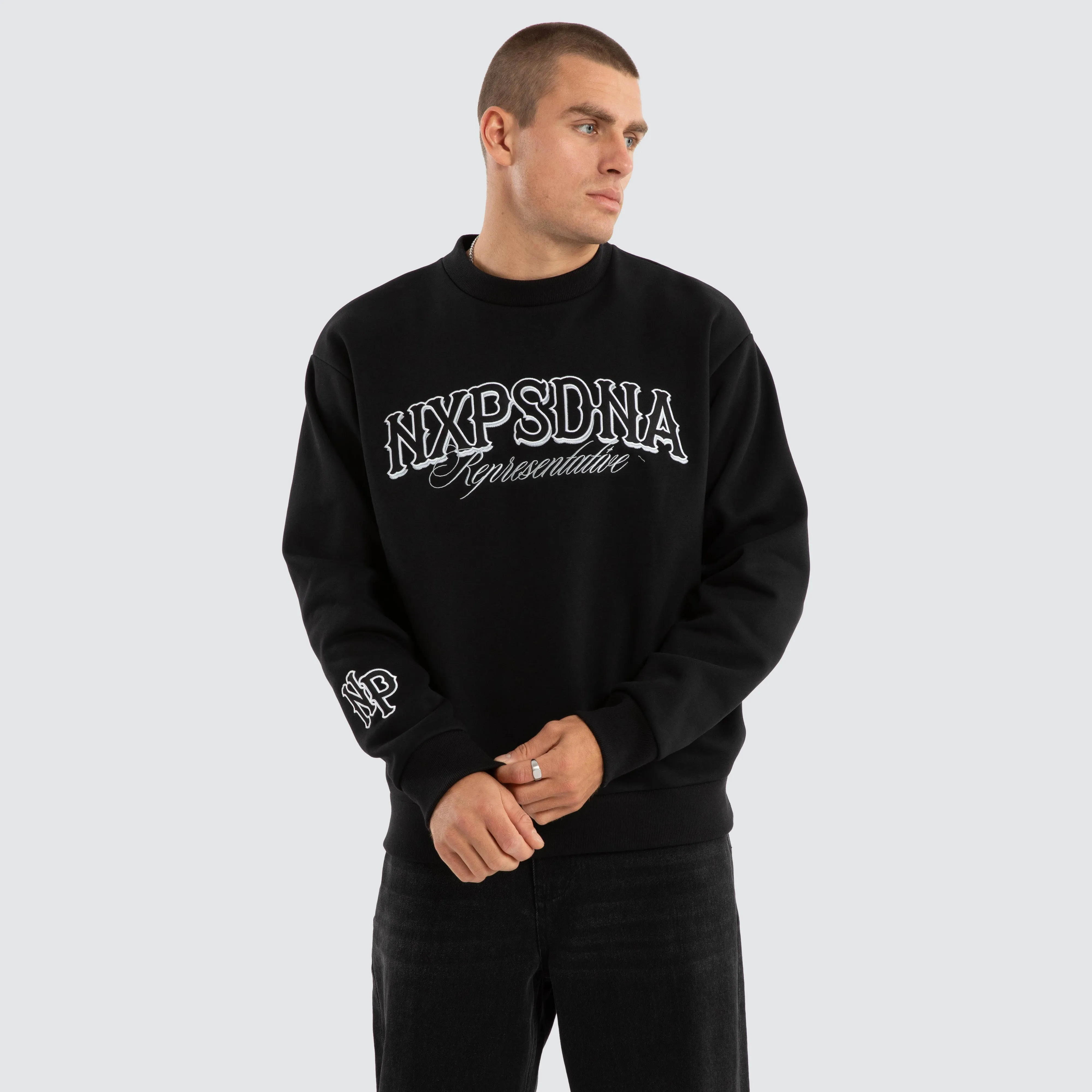 Warrior Relaxed Jumper Jet Black