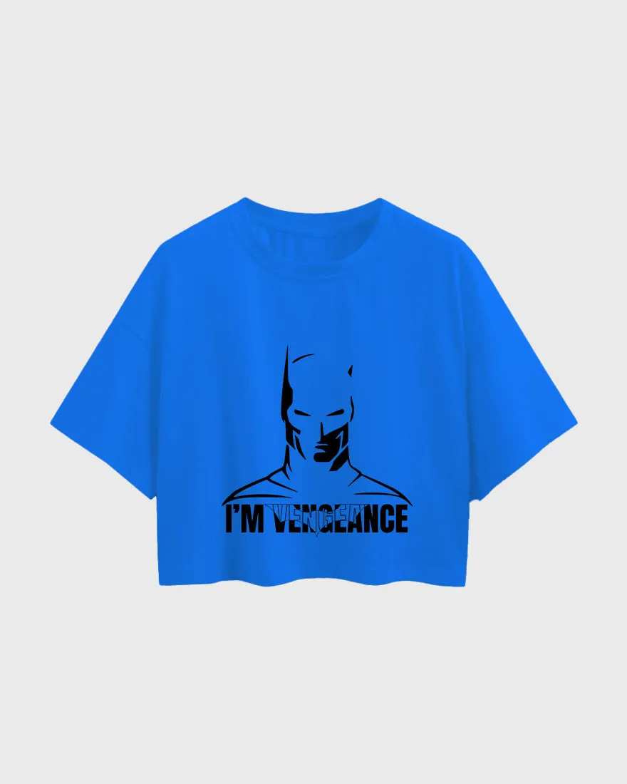 Womens Oversized Cropped TShirt Movies Batman