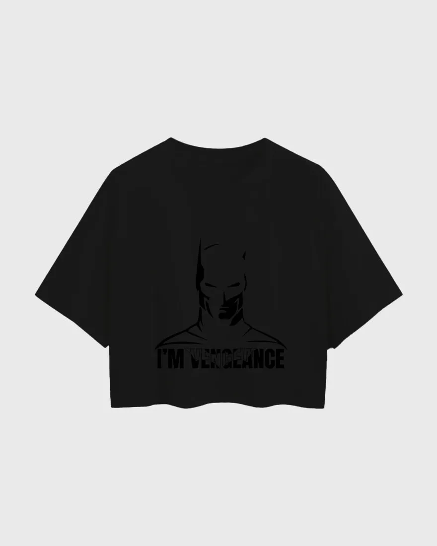 Womens Oversized Cropped TShirt Movies Batman