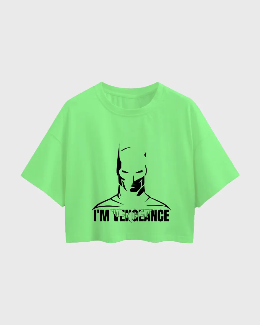 Womens Oversized Cropped TShirt Movies Batman