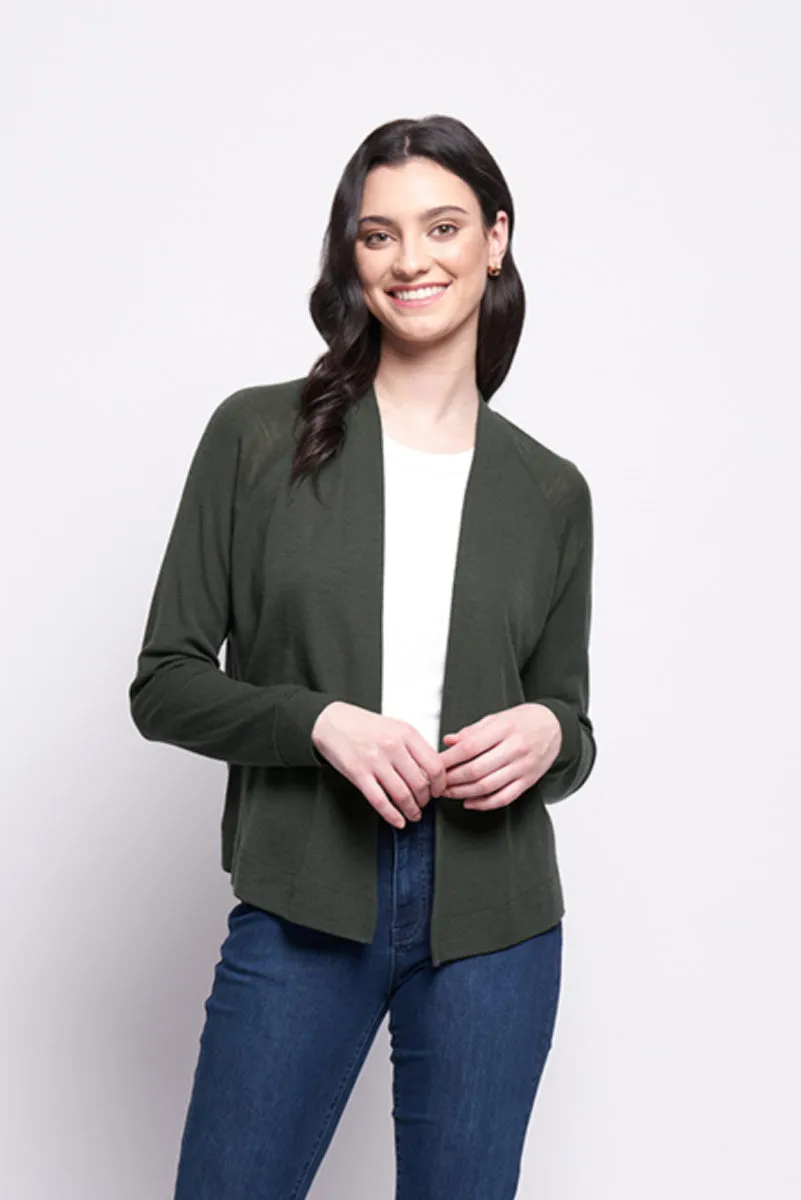 WOOL ALWAYS LOVE EWE CARDIGAN - MOSS